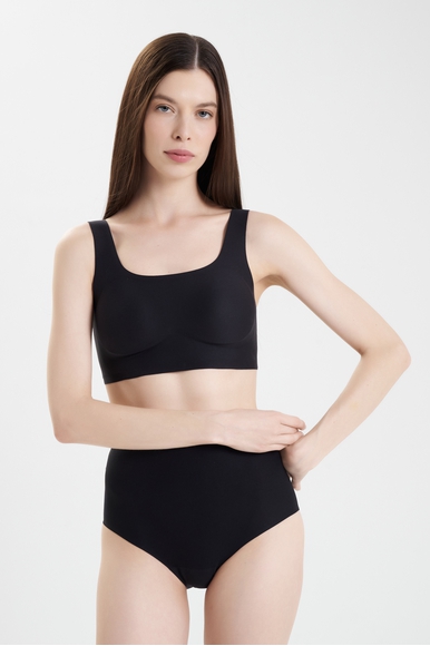  Бесшовный черный бюстгальтер-топ с плотными чашками Soft Stretch Power  Chantelle C26BQ2 купить в интернет-магазине Bestelle фото 3