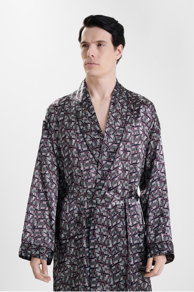 Мужской шелковый халат Oryades 150925 купить в интернет-магазине Bestelle фото 3