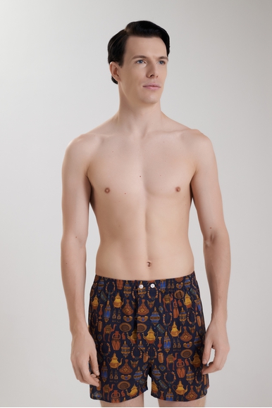  Мужские хлопковые трусы-шорты  Derek Rose 6000-LEDB купить в интернет-магазине Bestelle фото 3