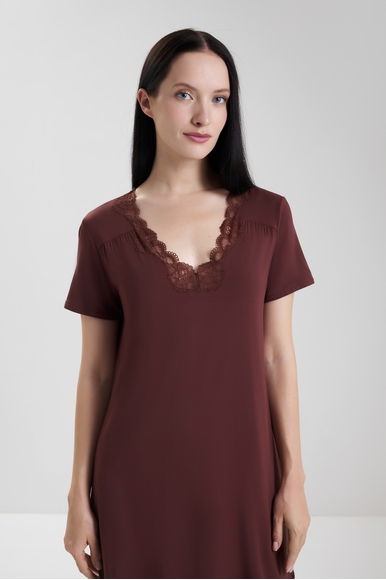 Женская короткая сорочка с кружевом Antigel FNA1006 купить в интернет-магазине Bestelle фото 3