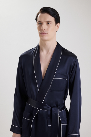 Мужской шелковый халат Zimmerli 6000-75131 купить в интернет-магазине Bestelle фото 3