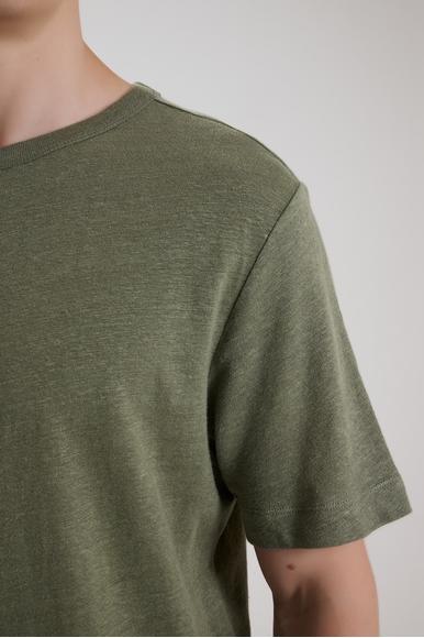 Зелёная мужская футболка из льна Bluemint ROMAN купить в интернет-магазине Bestelle фото 4