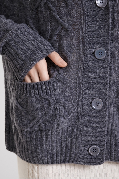  Женский кардиган с шерстью и кашемиром  Ermanno Scervino D474N500DGE купить в интернет-магазине Bestelle фото 4