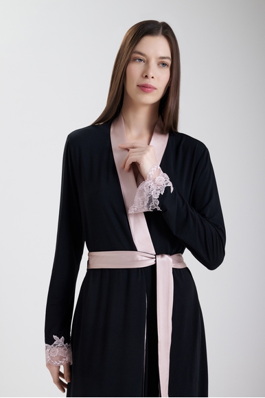  Женский короткий халат с кружевом  Gianantonio A. Paladini W51AV01/M AURELIA/M купить в интернет-магазине Bestelle фото 3