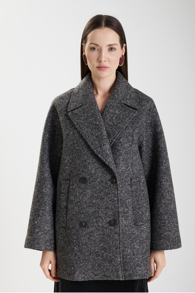 Женское двубортное пальто с шерстью  MM by MaxMara OBLIQUA 252690601 купить в интернет-магазине Bestelle фото 1