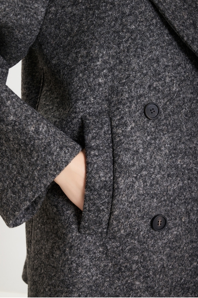 Женское двубортное пальто с шерстью  MM by MaxMara OBLIQUA 252690601 купить в интернет-магазине Bestelle фото 4