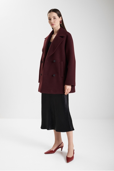 Женское двубортное пальто с шерстью  MM by MaxMara OBLIQUA 252690601 купить в интернет-магазине Bestelle фото 3