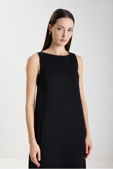  Длинное черное платье с карманами   MM by MaxMara ALBIO 252662606 купить в интернет-магазине Bestelle фото 3