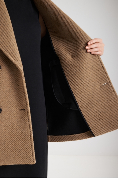 Женское двубортное пальто с шерстью  MM by MaxMara OBLIQUA 252690601 купить в интернет-магазине Bestelle фото 5