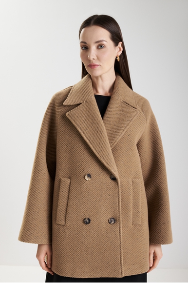 Женское двубортное пальто с шерстью  MM by MaxMara OBLIQUA 252690601 купить в интернет-магазине Bestelle фото 1