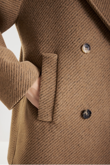 Женское двубортное пальто с шерстью  MM by MaxMara OBLIQUA 252690601 купить в интернет-магазине Bestelle фото 4