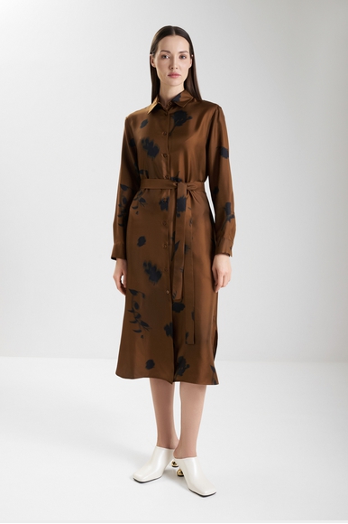  Шелковое платье-рубашка с принтом  MM by MaxMara JADI 252622601 купить в интернет-магазине Bestelle фото 1