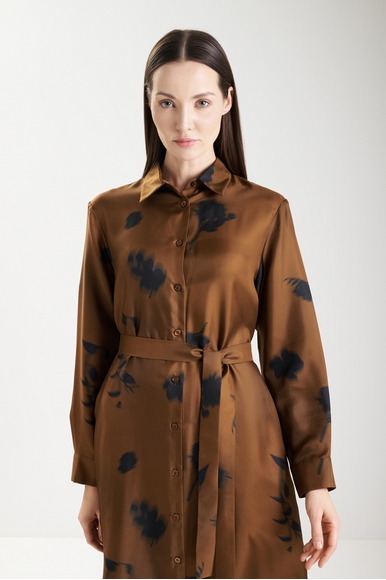  Шелковое платье-рубашка с принтом  MM by MaxMara JADI 252622601 купить в интернет-магазине Bestelle фото 3