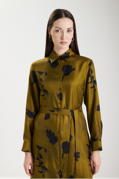  Платье миди из шелка с принтом  MM by MaxMara JADI 252622601 купить в интернет-магазине Bestelle фото 3