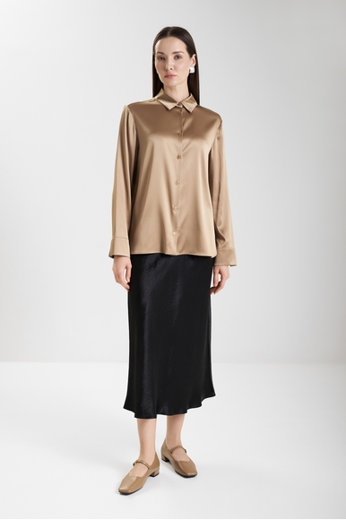  Шелковая блузка с длинным рукавом  MM by MaxMara EMIRO 252611601 купить в интернет-магазине Bestelle фото 3