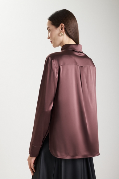  Шелковая блузка с длинным рукавом  MM by MaxMara EMIRO 252611601 купить в интернет-магазине Bestelle фото 2