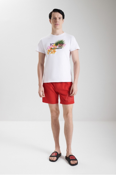  Мужская белая футболка из хлопка ICEBERG ICE3MTS02 купить в интернет-магазине Bestelle фото 3