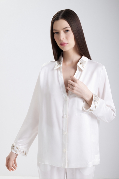  Женская шелковая пижама с брюками  Karma on the rocks BR/KR/TOKWF-SS купить в интернет-магазине Bestelle фото 3