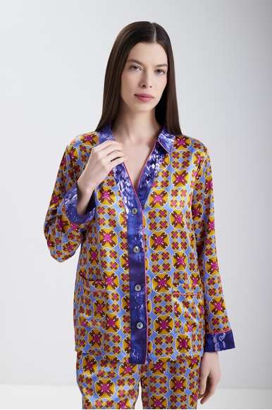  Женская шелковая пижама с брюками  Karma on the rocks HOL25/KR/TOK56-SS купить в интернет-магазине Bestelle фото 3