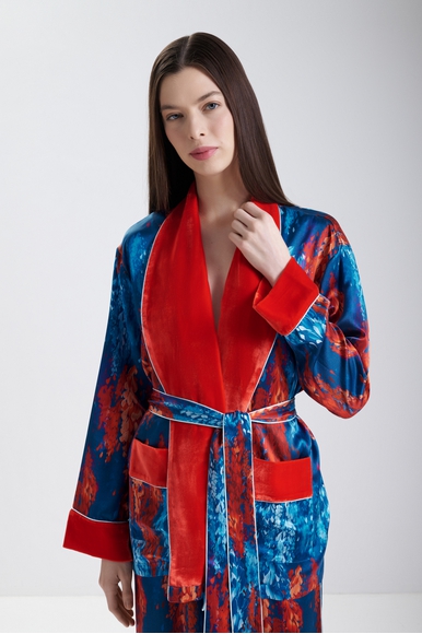  Женская шелковая пижама с брюками  Karma on the rocks HOL25/KR/ARI61-SS купить в интернет-магазине Bestelle фото 3