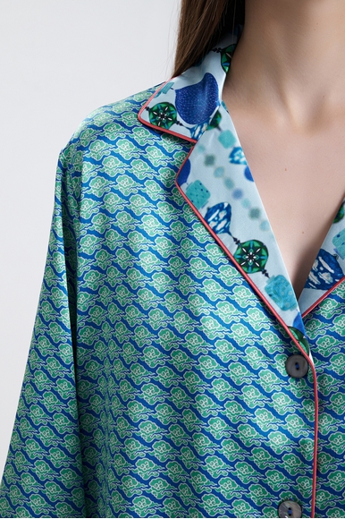  Женская шелковая пижама с брюками  Karma on the rocks HOL25/KR/TOK60-SS купить в интернет-магазине Bestelle фото 5