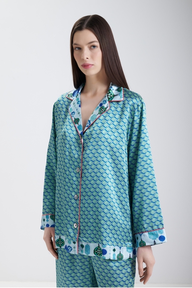  Женская шелковая пижама с брюками  Karma on the rocks HOL25/KR/TOK60-SS купить в интернет-магазине Bestelle фото 3