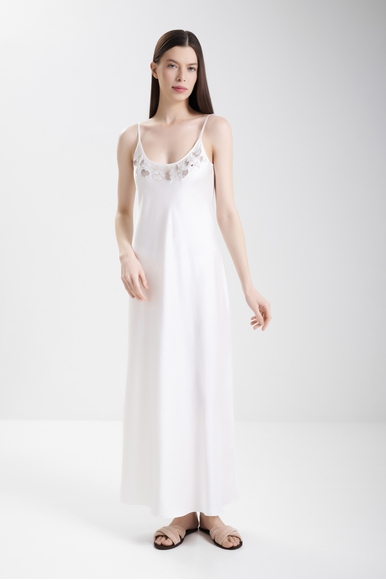  Длинная шелковая сорочка с вышивкой  Karma on the rocks BR/KR/EDOLWG-SS купить в интернет-магазине Bestelle фото 1