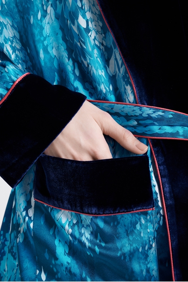  Женский шелковый халат с брюками  Karma on the rocks HOL25/KR/ARI53-SS купить в интернет-магазине Bestelle фото 5