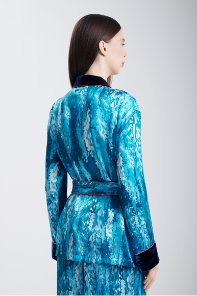  Женский шелковый халат с брюками  Karma on the rocks HOL25/KR/ARI53-SS купить в интернет-магазине Bestelle фото 4