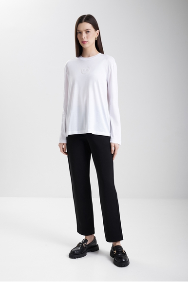 Женский хлопковый лонгслив MM by MaxMara SORRISO 252694606 купить в интернет-магазине Bestelle фото 3