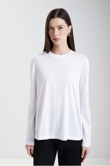 Женский хлопковый лонгслив MM by MaxMara SORRISO 252694606 купить в интернет-магазине Bestelle фото 1