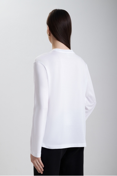 Женский хлопковый лонгслив MM by MaxMara SORRISO 252694606 купить в интернет-магазине Bestelle фото 2