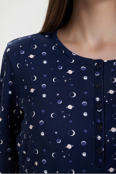 Женская длинная сорочка из хлопка с принтом  Calida 36351 купить в интернет-магазине Bestelle фото 4