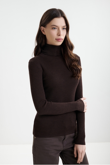 Женский джемпер с высоким горлом из шерсти мериноса  MC2 Saint Barth ERIKAMERINO купить в интернет-магазине Bestelle фото 2