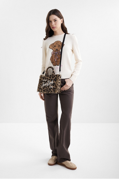 Сумка кросс-боди с анималистичным принтом  MC2 Saint Barth VANITYMINIFELT купить в интернет-магазине Bestelle фото 6