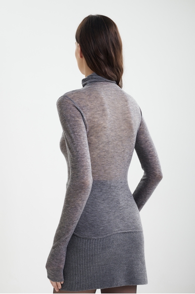 Женский джемпер с высоким горлом из шерсти мериноса  MC2 Saint Barth TOBIELIGHTWOOL купить в интернет-магазине Bestelle фото 2