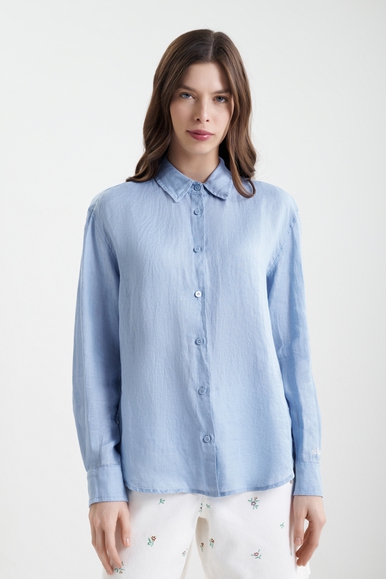Льняная блузка с длинным рукавом MC2 Saint Barth MEREDITH_PL купить в интернет-магазине Bestelle фото 1