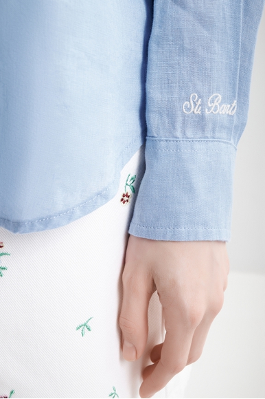 Льняная блузка с длинным рукавом MC2 Saint Barth MEREDITH_PL купить в интернет-магазине Bestelle фото 4