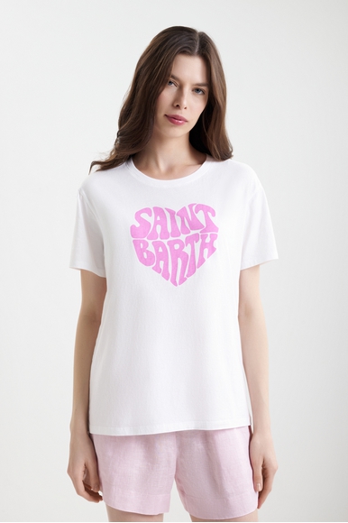 Женская хлопковая футболка с принтом  MC2 Saint Barth EMILIE купить в интернет-магазине Bestelle фото 1