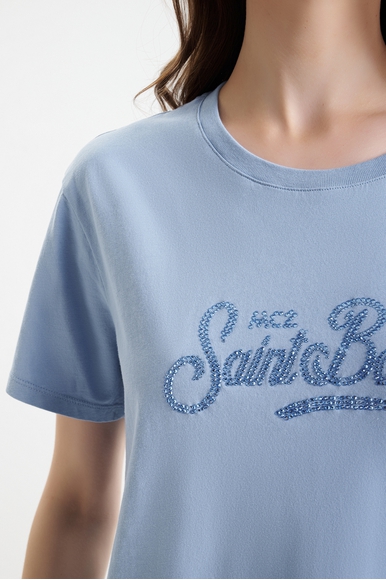 Женская хлопковая футболка со стразами  MC2 Saint Barth EMILIE купить в интернет-магазине Bestelle фото 4