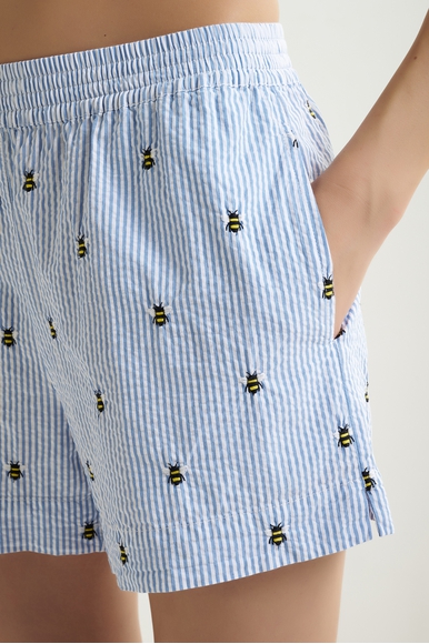 Женские хлопковые шорты с вышивкой  MC2 Saint Barth MEAVE_PL купить в интернет-магазине Bestelle фото 4