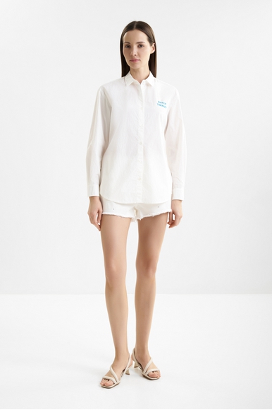 Хлопковая блузка с длинным рукавом MC2 Saint Barth BRIGITTEEMBRY купить в интернет-магазине Bestelle фото 3