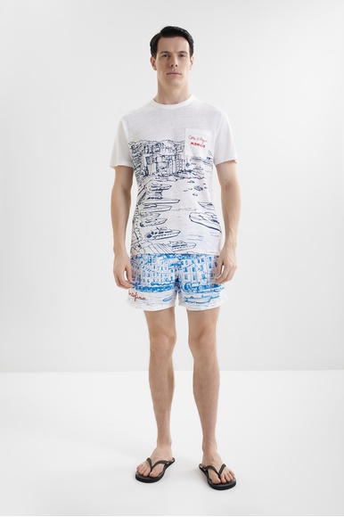 Мужская льняная футболка MC2 Saint Barth ECSTASEA купить в интернет-магазине Bestelle фото 3