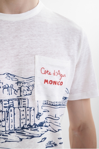 Мужская льняная футболка MC2 Saint Barth ECSTASEA купить в интернет-магазине Bestelle фото 4