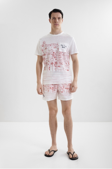 Мужская льняная футболка MC2 Saint Barth ECSTASEA купить в интернет-магазине Bestelle фото 3