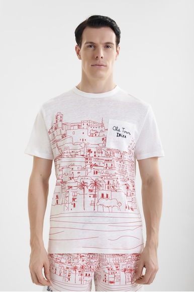 Мужская льняная футболка MC2 Saint Barth ECSTASEA купить в интернет-магазине Bestelle фото 1