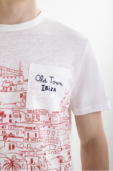 Мужская льняная футболка MC2 Saint Barth ECSTASEA купить в интернет-магазине Bestelle фото 4