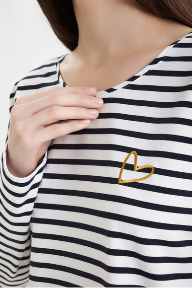  Женский домашний лонгслив в полоску  Rosch 1253720 купить в интернет-магазине Bestelle фото 4