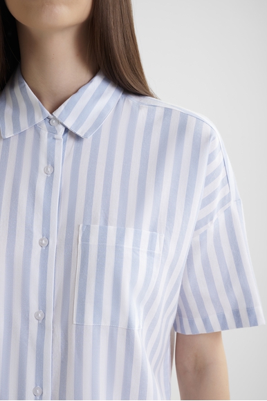 Женская домашняя пижамная рубашка-топ в полоску Nina von C 34460344 купить в интернет-магазине Bestelle фото 4