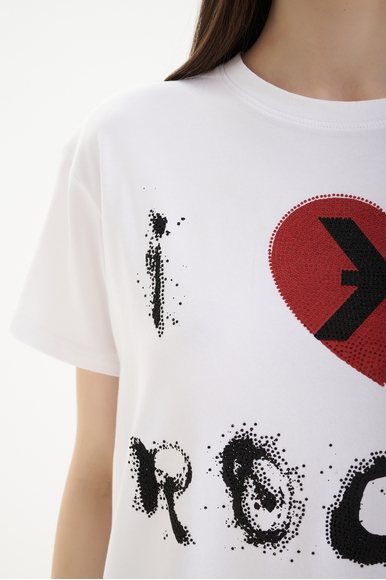 Женская хлопковая футболка Richmond X UWA25283TS купить в интернет-магазине Bestelle фото 4